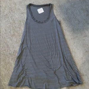 Gray striped sundress
